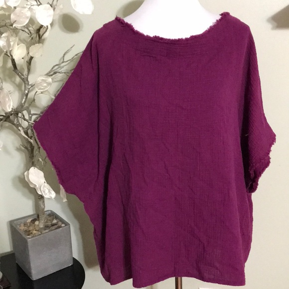 Before You Tops - BEFORE YOU PURPLE RUSTIC PONCHO